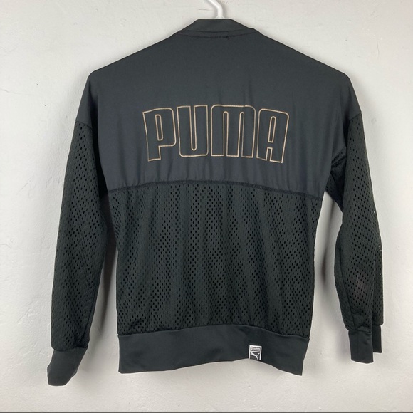 PUMA GIRLS MESH JACKET RUCHED ZIP UP Med (8-10) - Picture 8 of 10